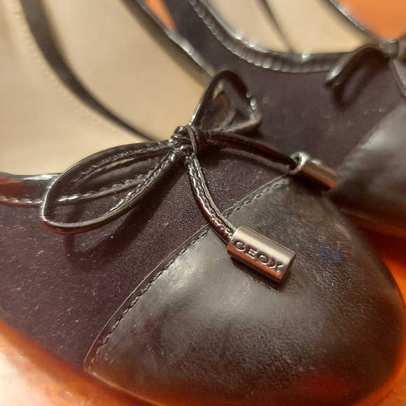 Geox heels - black leather and suede - Picture 2 of 7